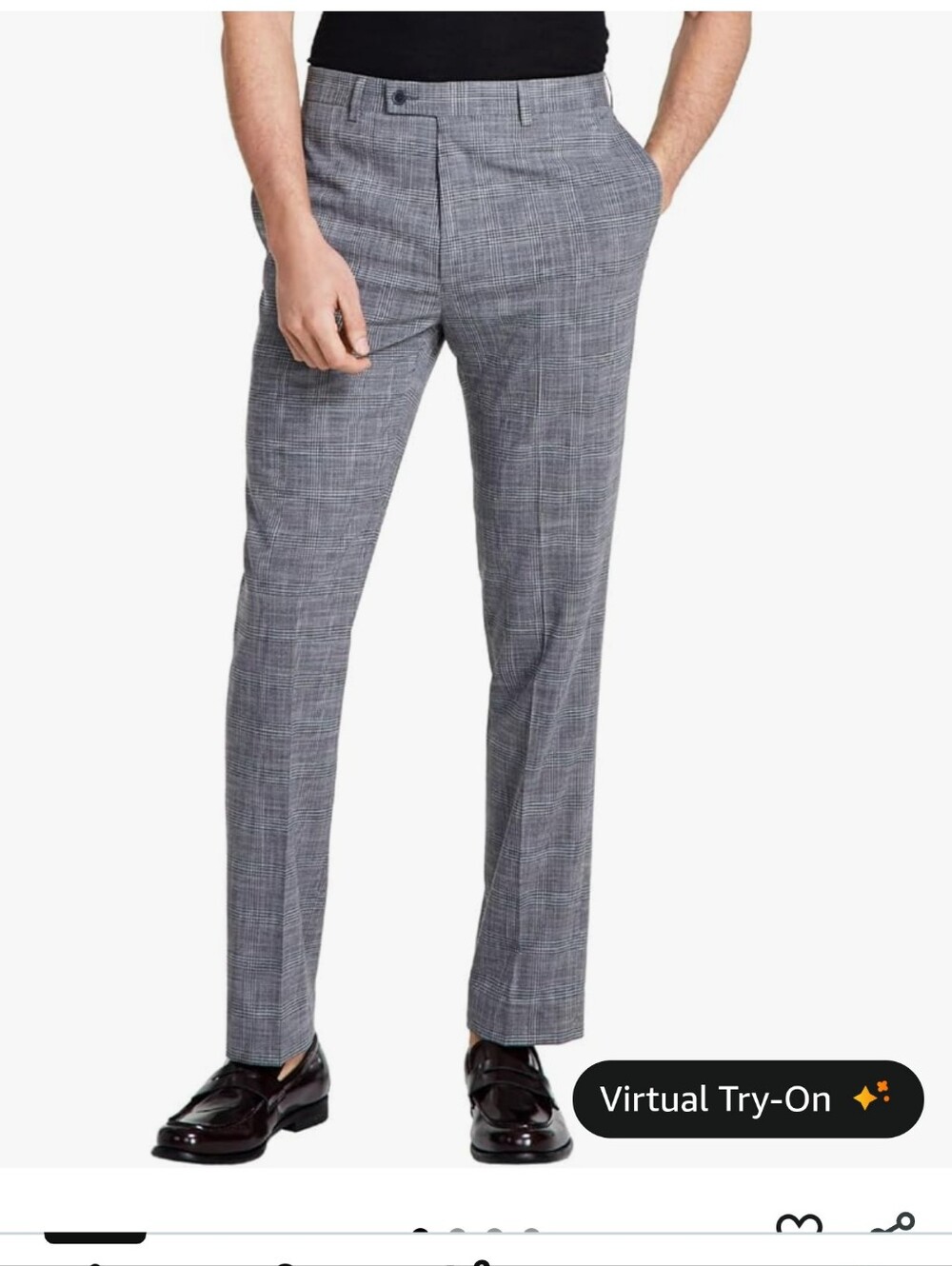 Calvin Klein Gray Glen Plaid Dress Pants. Potential Unisex Petite 12-14